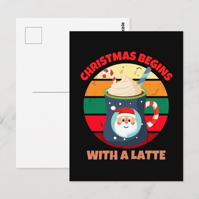 CHRISTMAS BEGINNT MIT EINER SPÄTE POSTKARTE (Vorne/Hinten)