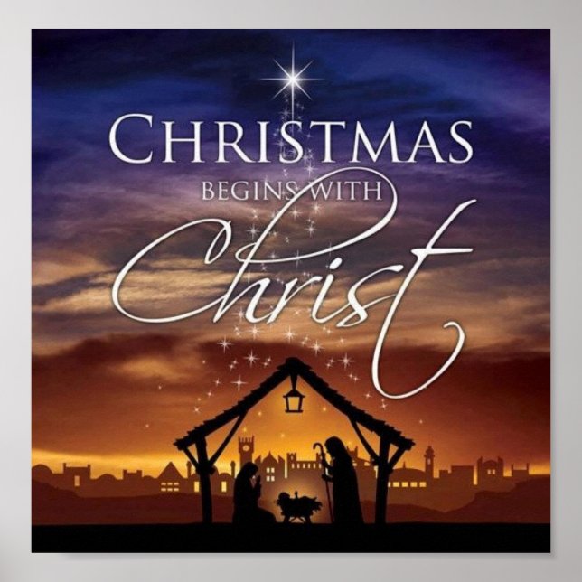 Christmas begins with Christ Poster (Vorne)