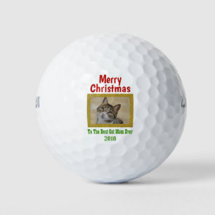 Christmas Best Cat Mom Ever Pet Foto Golfball