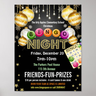 Christmas Bingo Night Flyer Poster