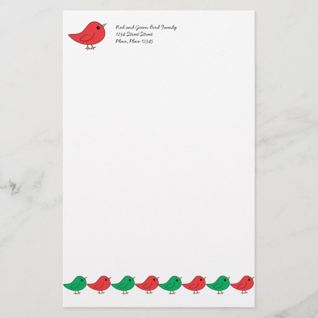Christmas Bird Briefpapier (Vorderseite)