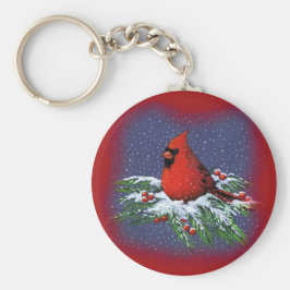 CHRISTMAS BIRD: KARDINAL: ART SCHLÜSSELANHÄNGER