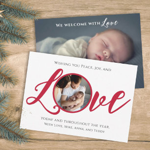 Christmas Birth Holiday Einfache Liebe Typografie Ankündigung