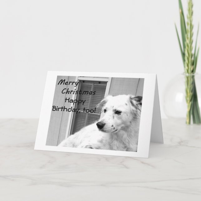 CHRISTMAS BIRTHDAY WISHUS WIRD WAHR FEIERTAGSKARTE (Vorderseite)