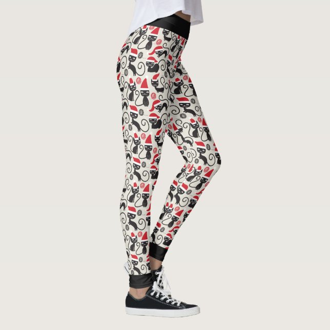 Christmas Black Cat Leggings (Rechts)