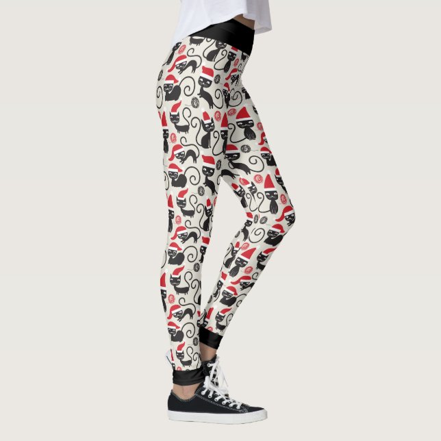 Christmas Black Cat Leggings (Rechts)