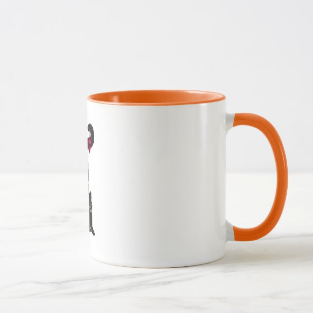 Christmas Black Cat Tasse (Rechts)