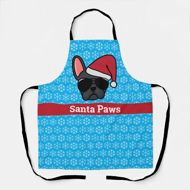 Christmas Black French Bulldog-Schürze Schürze (Vorderseite)