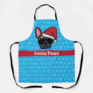 Christmas Black Tan French Bulldog Schürze