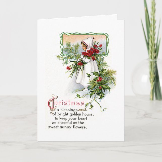Christmas Blessing Feiertagskarte (Vorderseite)