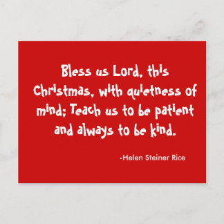 Christmas Blessing Postcard Feiertagspostkarte