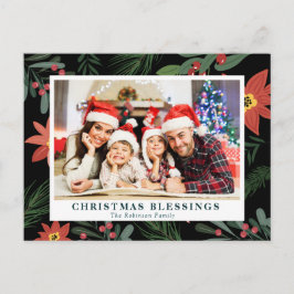 CHRISTMAS BLESSINGS | Blumenfeste Postkarte