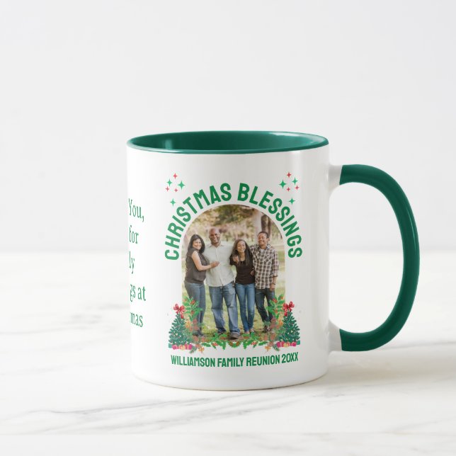 CHRISTMAS BLESSINGS FAMILY WIEDERSEHEN Matching Gr Tasse (Rechts)