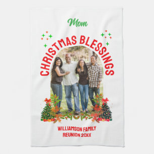 CHRISTMAS BLESSINGS Family Wiedersehen Souvenir Geschirrtuch