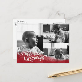 Christmas Blessings Feiertagspostkarte