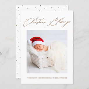 Christmas Blessings Festive Dots Carte de vacances