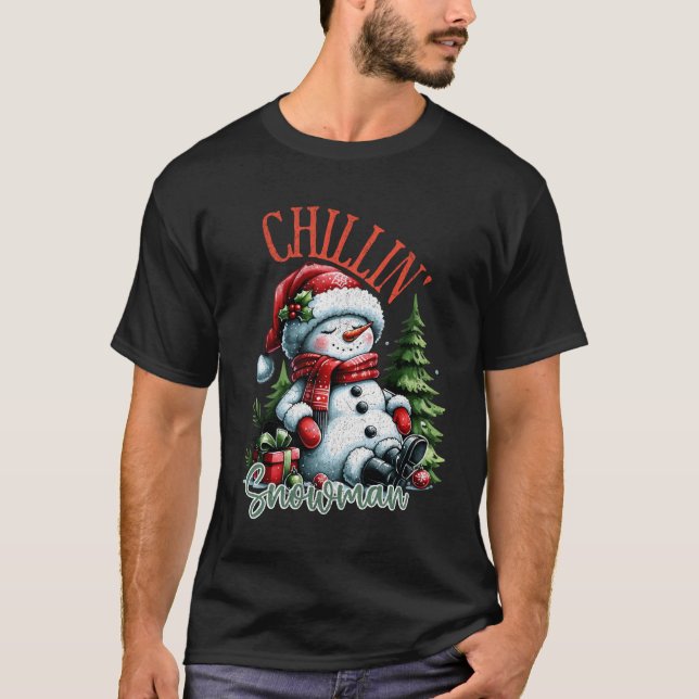 Christmas Bliss Snowman Apparel T-Shirt (Vorderseite)