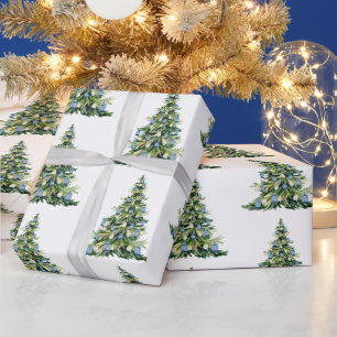 Christmas Blue Ginger Jars Wrapping Paper Geschenkpapier