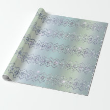 Christmas Blue Green Silver Sparkle Design
