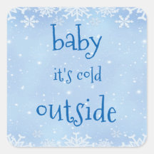 Christmas Blue Snowflake Baby ist draußen kalt