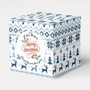 CHRISTMAS Blue Traditionelle personalisierte Gefä Geschenkschachtel