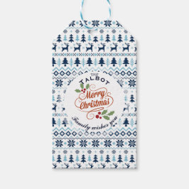CHRISTMAS Blue Traditionelle personalisierte Gesch Geschenkanhänger