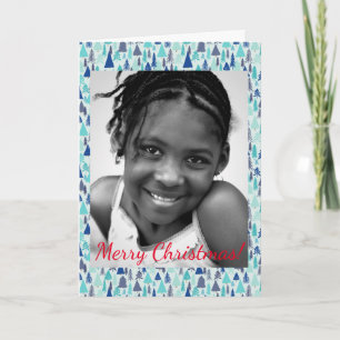 Christmas Blue Trees Evergreen Forest Foto