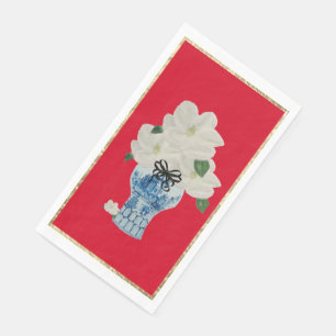 Christmas Blue und White Ginger Jar Serviette