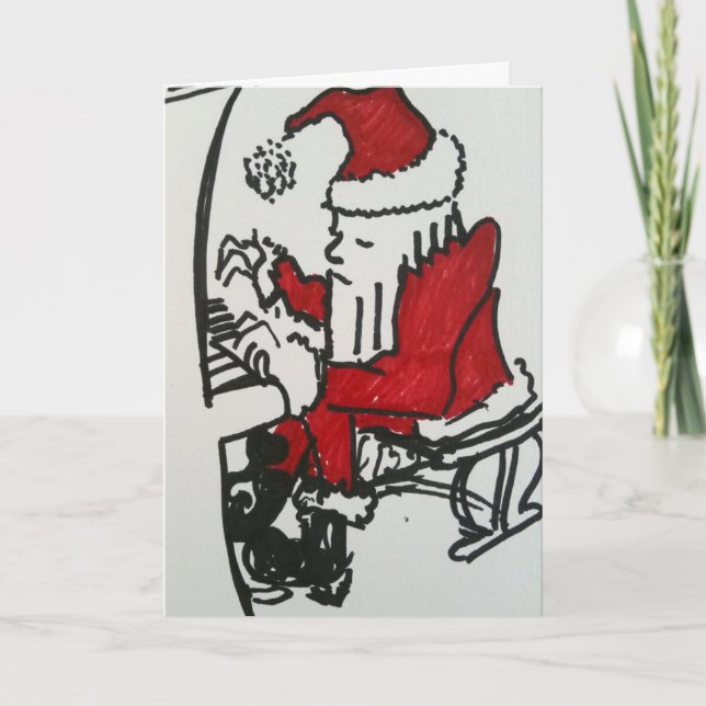 Christmas Blues Piano Feiertagskarte (Vorderseite)