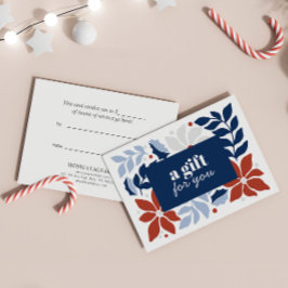 CHRISTMAS BLUME RED BLUE SILVER - BESONDERE