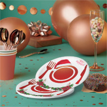 Christmas Bon Appétit Paper Plate