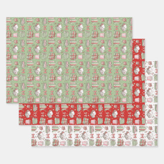 Christmas books for bookworms holiday design geschenkpapier set
