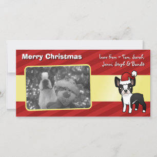 Christmas Boston Terrier Feiertagskarte