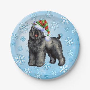 Christmas Bouvier Pappteller