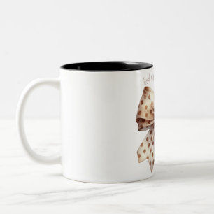 Christmas Bow Christmas Polka Dots Bow Festival Zweifarbige Tasse