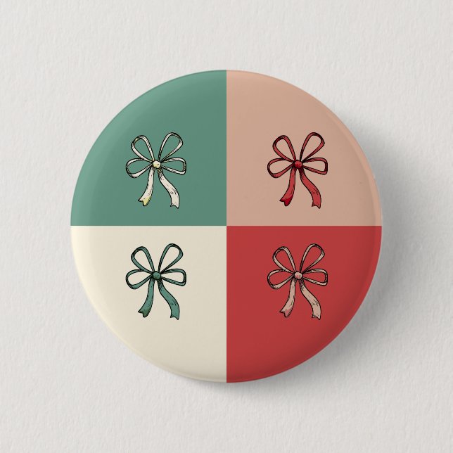 christmas bow conquette button (Vorderseite)