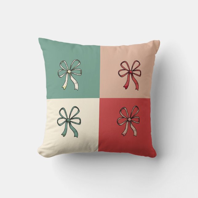 christmas bow conquette kissen (Vorderseite)