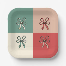 christmas bow conquette pappteller