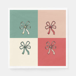 christmas bow conquette serviette