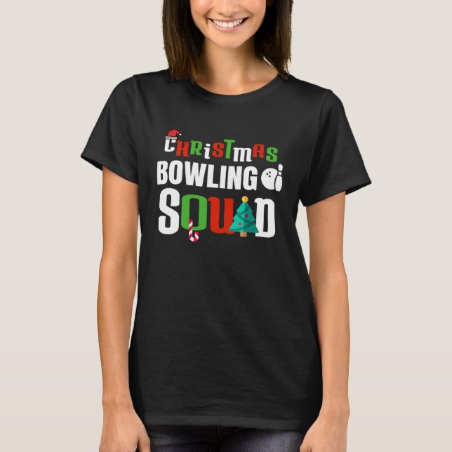 Christmas Bowling Squad Xmas Bowler  Unisex Men Wo T-Shirt (Vorderseite)