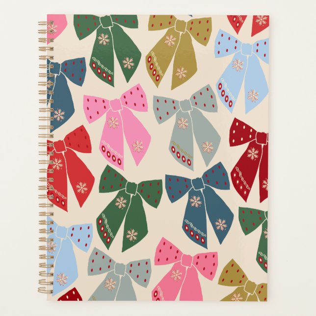 Christmas Bows Coquette Planer (Vorderseite)