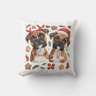 Christmas Boxer Hunde Kissen