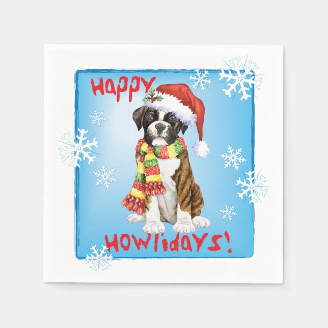 Christmas Boxer Napkins Serviette (Vorderseite)