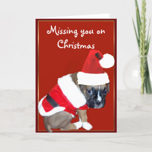 Christmas Boxer Welpe Feiertagskarte