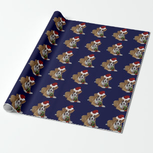Christmas Boxer Welpe Geschenkpapier