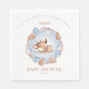 Christmas Boy Baby Dusche Blue Dealer Papier Napki Serviette