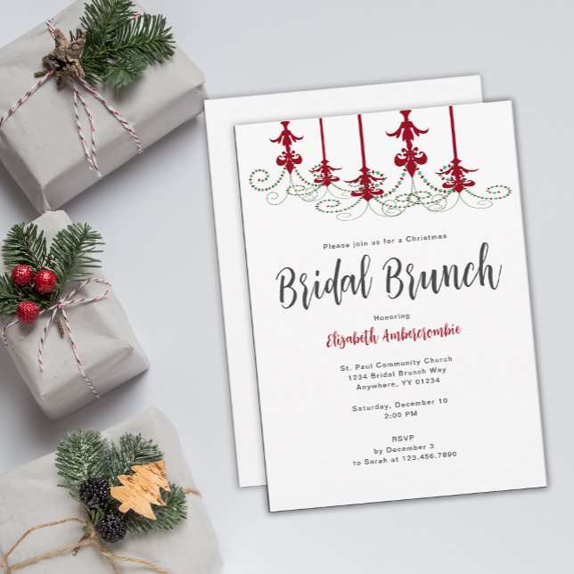 Christmas Bridal Brunch Einladung (Christmas Bridal Brunch Invitation)