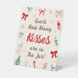 Christmas Bridal Shower Guess How Many Kisses Sockelschild