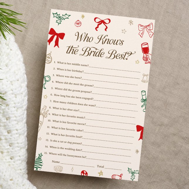 Christmas Bridal Shower Who Knows the Bride Best (Von Creator hochgeladen)