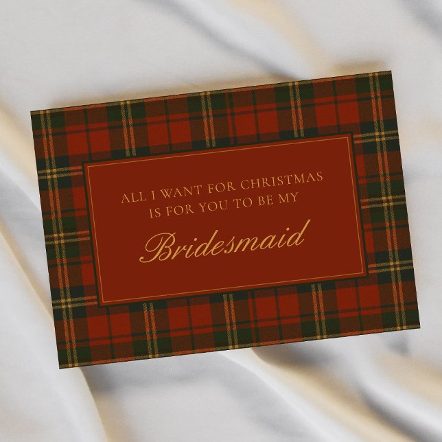 Christmas Bridesmaid Proposal Festive Holiday  Karte (Von Creator hochgeladen)
